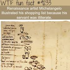 Michelangelos Shopping List Wtf Fun Fact Wtf Fun Facts Fun Facts Facts