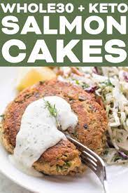 Garlic aioli, or any kind of aioli. Whole30 Keto Salmon Cakes With Lemon Dill Aioli Tastes Lovely