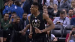 This gif by nba has everything: New Party Member Tags Sports Basketball Nba Nba Playoffs Bucks Milwaukee Bucks Feeling It Fired Up Giannis Antetokounmp Sports Basketball Nba Milwaukee Bucks