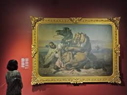 Raden Saleh Syarif Bustaman 1870 Perkelahian Dengan Singa Fighting With Lion Painting Painter Art Nationalgallery Heritage Raden Painting Painter Art