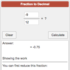 fraction to decimal calculator