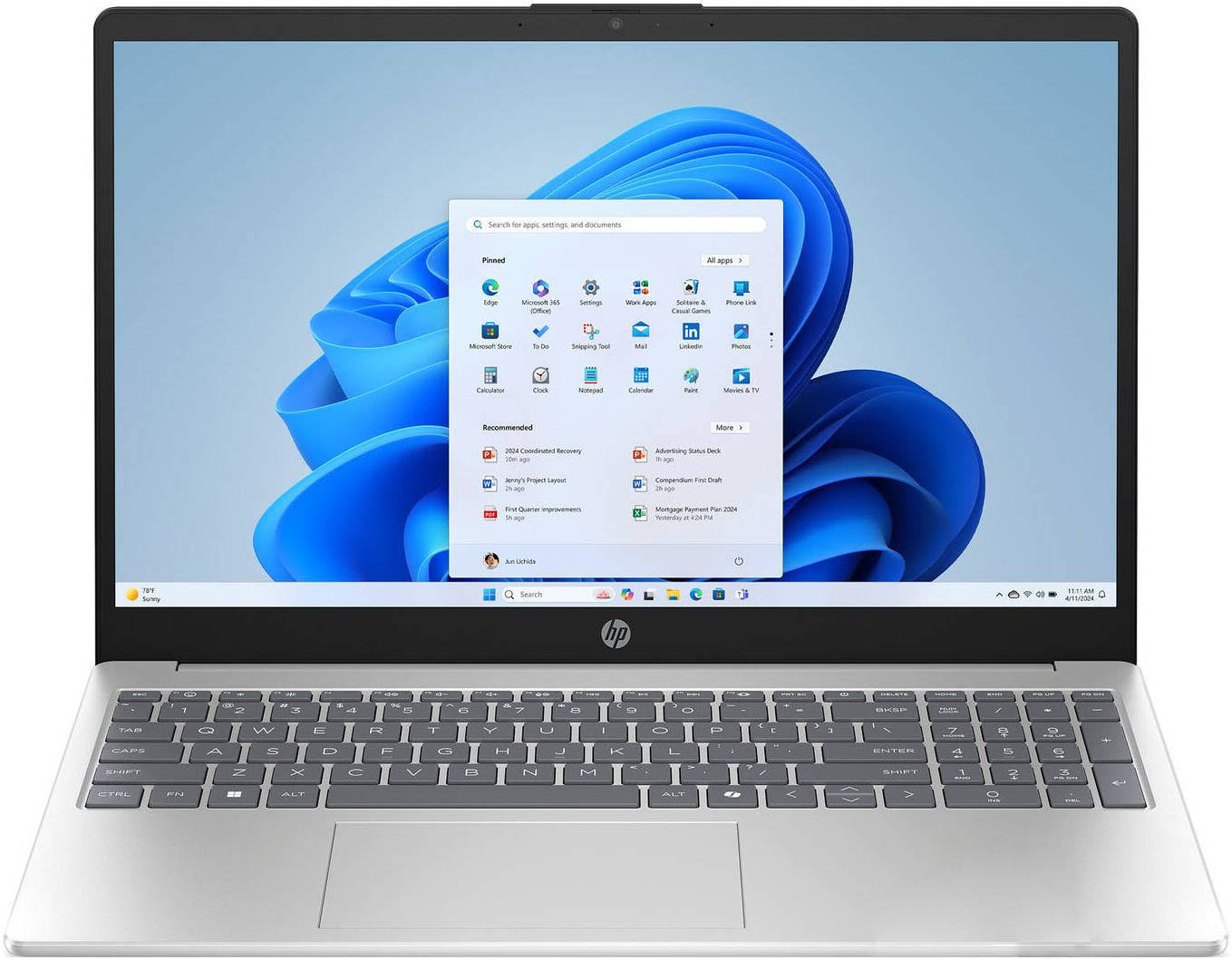 HP 15.6" Full HD Touchscreen Laptop AMD Ryzen 5 7520U