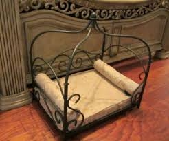 What to look for in an elevated raised dog bed. Amazon Com Wrought Iron Pet Canopy Bed Vintage Cream Small Cat Dog Pet Supplies Pet Canopy Bed Wrought Iron Decor Custom Dog Beds
