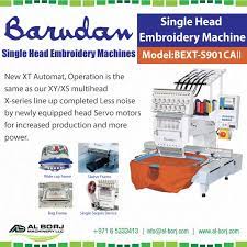 Barudan Single Head Embroidery Machine Model Bext S901caii X Series Line Up Completed Less Noise By Newly Equipped Head Frame Bag Machine Embroidery Single