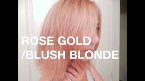 Another $200 salon visit was out of the question and it was time to take matters into my own (very unprofessional) hands. Demo Rose Gold Blush Blonde Pastel Pink Hair Youtube