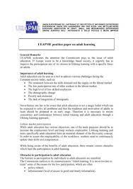 The goal of inclusion is achieved only when the child belongs and participates in the activities of the class and school, with needed services and supports. Ueapme Position Paper On Adult Learning