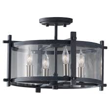 Love The Look Of A Chandelier But Hampered By Low Ceilings Check Out The Semi Flush Forged Iron Wall Light Which Features A Rugge Semi Flush Ceiling Lights Semi Flush Lighting