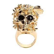 Alexander Mcqueen Shiny Gold Butterfly Skull Cocktail Ring Alexander Mcqueen Ring Fabulous Rings Fabulous Jewelry