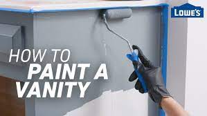 Painting a bathroom vanity cabinet is a manageable project that gives a whole new look while extending its life. Paint A Bath Vanity