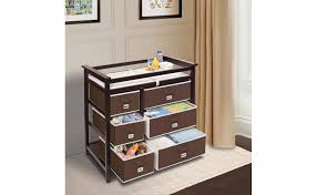 Amazon Com Modern Baby Changing Table With 6 Storage Baskets And Pad Baby