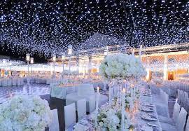 These lights are placed around a room on the floor and positioned to shine up onto walls or columns to wash the room with the color of your choice. Wedding Lights Guide