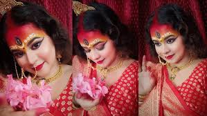 Durga Ma Makeup Look 🔱🌺 #barnali #youtube #shorts #short #viral #video  #yt #trending #trend #new