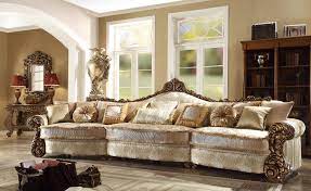 Dubai Hd 1608 Carved Wood Trim Large Sectional Sofa Royal Furniture Furniture French Country Living Room