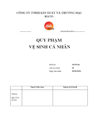 SSOP 04. Vệ Sinh Cá Nhân | PDF