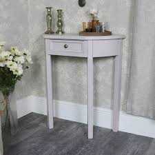Accent your living room with a coffee, console, sofa or end table. Grey Half Moon Table Daventry Taupe Grey Range Melody Maison