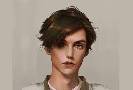 Young man, boy, fantasy, art, peter xiao, young, man, face HD wallpaper