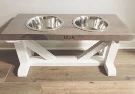 Dog Bowl Feeder Stand Elevated Raised Stand Farmhouse Etsy In 2020 Dog Bowl Stand Dog Bowls Dog Bowls Diy
