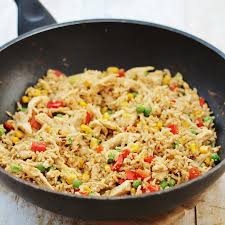 Leftover Chicken And Egg Fried Rice Leftover Chicken Recipes Healthy Fried Rice Fried Rice Easy