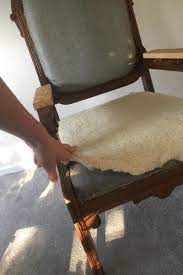 Cover the chair back first, stapling it down. How To Reupholster A Dining Chair Seat Back Upcycle My Stuff
