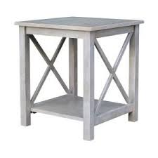 Linon Home Decor Titian Driftwood End Table 86153gry01u The Home Depot End Tables Wood End Tables White End Tables