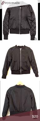 Sold H M Girl S Satin Bomber Jacket Satin Bomber Jacket Fitted Bomber Jacket Bomber Jacket