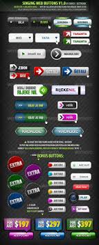 44 Singing Web Buttons Editable Layered Psd File Pixel Font Psd Webpage Design