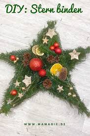 Weihnachts Diy Stern Aus Tannenzweigen Weihnachtskranz Weihnachtszeit Und Adventskranz Binden
