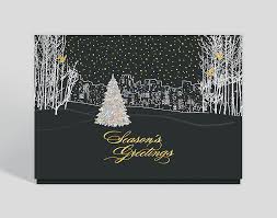 Business christmas cards are a thoughtful way to send well wishes to your clients or employees this holiday season. Bright City Lights Christmas Card 300062 The Gallery Collection