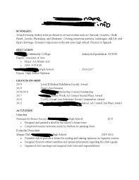college admission resume