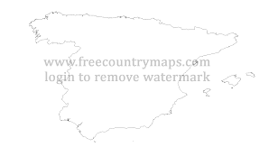 Download fully editable outline map of spain. Outline Maps Of Spain Vector And Gif Map For Youtube