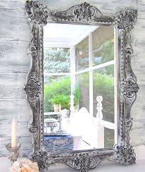 Vintage Wall Mirror Large Mirror Behind Couch To Reflect Light French Country Wall Mirror Vintage Mirrors Shabby Chic Mirror