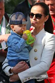 F1 star kimi raikkonen , 33, and his wife jumping rider jenni. Minttu Virtanen Wife Of Kimi Raikkonen Ferrari With Their Baby Son Robin At Russian Gp Robin Ferrari Wife