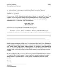 The final section of the delay notice discloses what action must be taken by the buyer to remedy the situation. Covid 19 Notice Of Project Impacts Delays Levelset