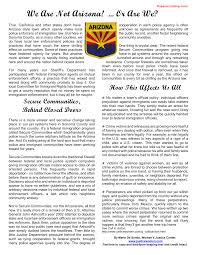 We Are Not Arizona! ... Or Are We?