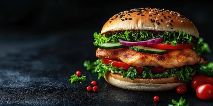 Chicken Steak Grilled Burger