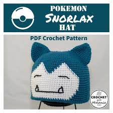 Snorlax Hat Crochet Pdf Pattern Crochet Pokemon Pokemon Crochet Pattern Crochet Hats