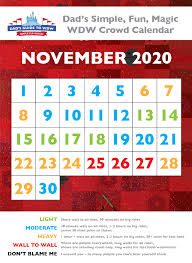 Crowds In November 2020 Disney Crowd Calendar Disney World Crowd Calendar Crowd Calendar