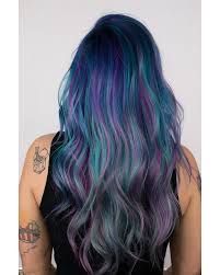 Caitlinfordhair Used Unicornhair In Blue Smoke Anime And Chocolate Cherry To Create This Mermaidhai Mermaid Hair Color Blue Ombre Hair Brunette Hair Color