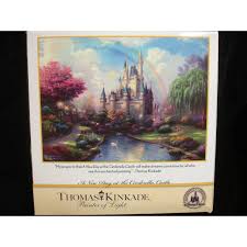 ''a new day at the cinderella castle'' art reproduced from original painting by thomas kinkade. Disney Parks Thomas Kinkade 1000 Piece Puzzle A New Day At The Cinderella Castle By Disney Parks Thomas Kinkade Shop Online For Toys In The United States