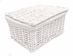 Find white wicker storage boxes. White Lidded Children Kids Baby Nursery Wicker Storage Basket Toy Box Organiser Ebay