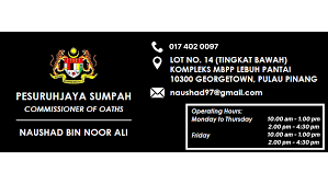 We did not find results for: Pesuruhjaya Sumpah Commissioner For Oaths Georgetown Penang Home Facebook