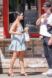 Born vanessa anne hudgens on 14th december, 1988 in. Vanessa Hudgens Looks Cute In A Blue Sundress As She And Boyfriend Austin Butler Grabs Some Coffee And Snacks In Los Angeles 090918 4