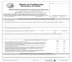 Athlete Agent Amendment To Disclosure Statement California California State Disclosure