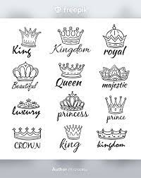Premium Vector | Sketch Crowns. Hand Drawn King, Queen Crown And Princess  Tiara. Royalty Vector Doodle Symbols And Majestic Logos. | Queen Crown  Tattoo, Crown Tattoo Design, Small Crown Tattoo