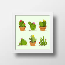  Wa 081 946 542 871 Poster Dinding Gambar Kaktus Hiasan Dinding Poster Kaktus Poster Gambar Menggambar Kaktus