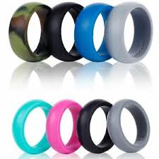 Details About 4 Pack Womens Silicone Wedding Rings Stackable Crossfit Gym Fitness Active Qalo