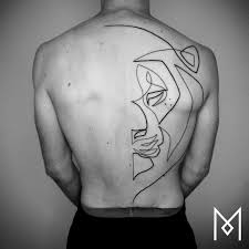 Single needle tattoos, also known as single needle black and grey tattoos, are generally tiny, highly detailed and not strictly but generally monochrome, typically formed of light, graphite grey lines and. Single Line Lion Back Piece By Mo Styng Tattoo Network Facebook