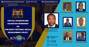 Aaron kipkirui cheruiyot is a kenyan politician and the senator for kericho county. Join Virtual Stakeholder Workshop Validation Workshop For Draft National Skills Development Policy Kenya National Qualifications Authority