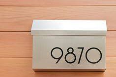 You want your mailbox numbers to be perfectly spaced and level. 34 Mhn Mailbox Numbers Ideas Modern Mailbox Mailbox Numbers Modern Typeface