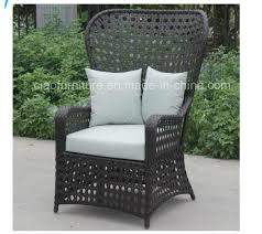 Gray and trellis blue materials. China Garden Rattan High Back Outdoor Peacock Chair China Outdoor Furniture Garden Furniture